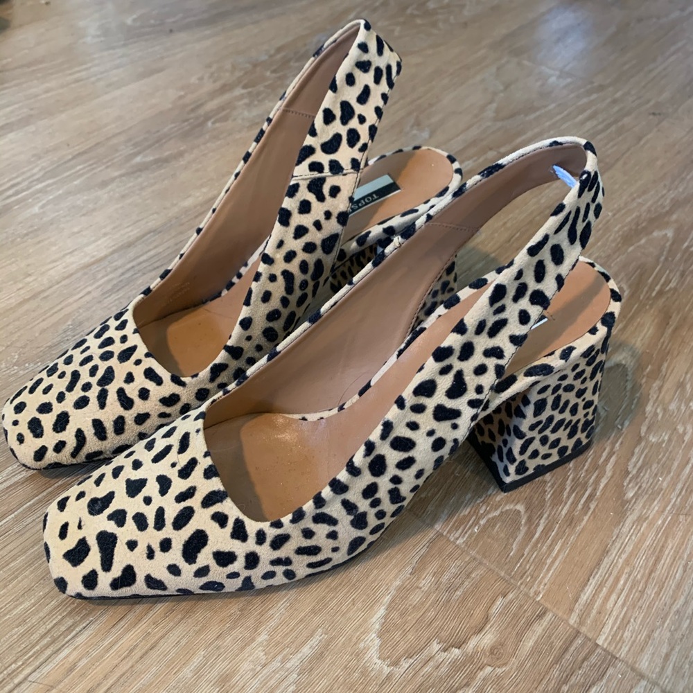 Topshop sling back heels